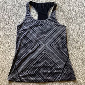 Black and Gray Fabletics Workout Tank